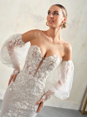 Maggie Sottero CHESNEY #2 All Ivory (gown with Ivory Illusion) thumbnail