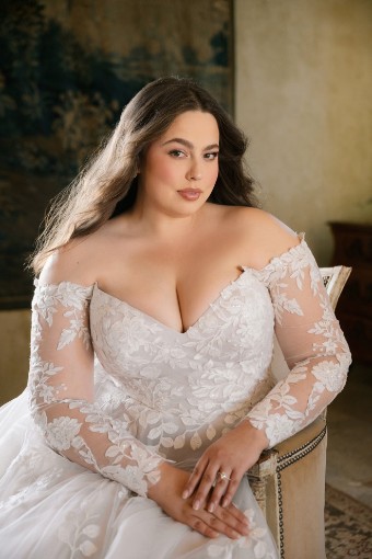 Allure Bridals W555 #1 Lavender/Ivory thumbnail