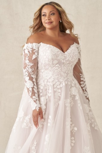 Allure Bridals W555 #2 Lavender/Ivory thumbnail